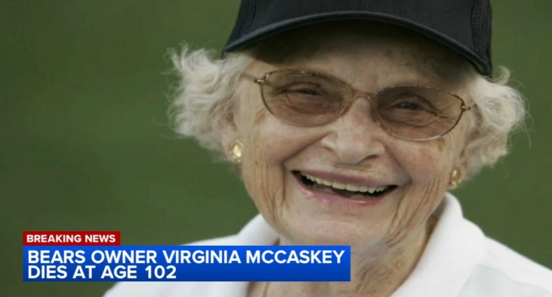 Visitation for Chicago Bears owner, daughter of George Halas, Virginia McCaskey, at Oehler Funeral Home in Des Plaines Tuesday