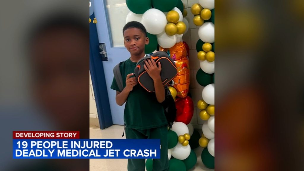 Young boy 'pushing through' after being hit by debris from Philadelphia plane crash