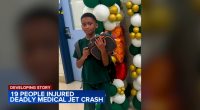 Young boy 'pushing through' after being hit by debris from Philadelphia plane crash