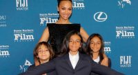 ZOE SALDAÑA BRINGS HER LOOKALIKE CHILDREN TO THE SANTA BARBARA FILM FESTIVAL