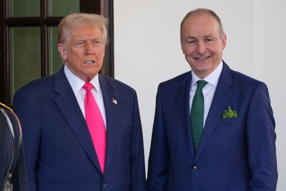 President Donald Trump and Ireland's Prime Minister Michael Martin at the White House.