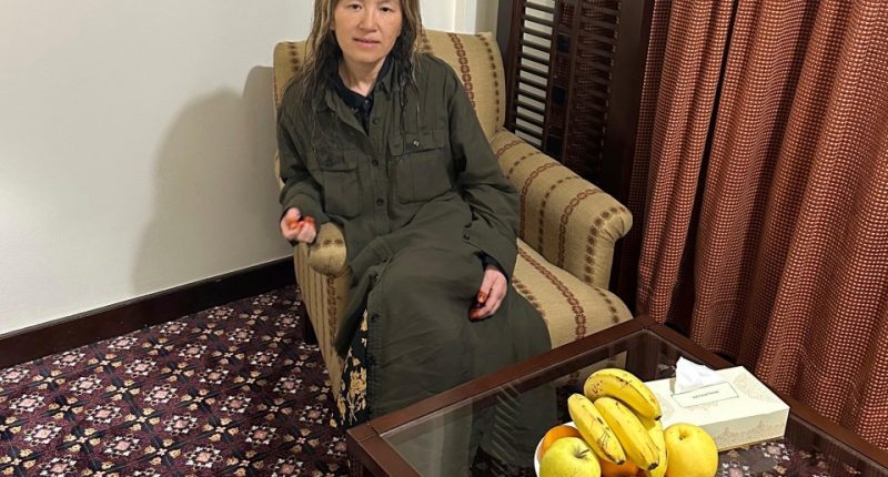 Photo of Faye Dail Hall after her release in Kabul.