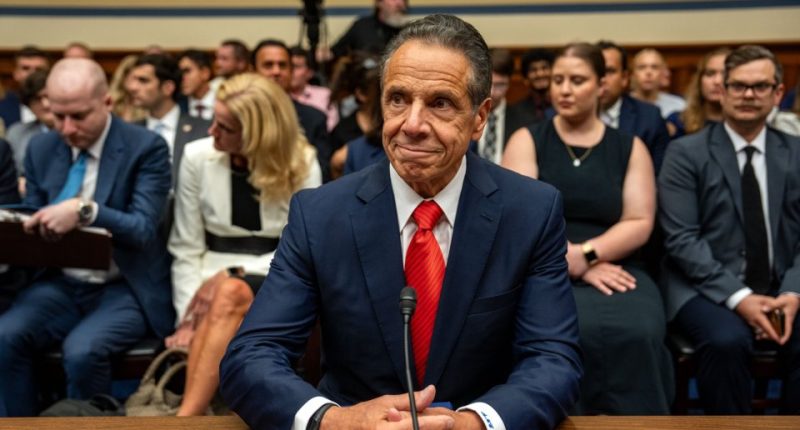 Andrew Cuomo testifying before a House subcommittee.