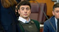 Luigi Mangione at a murder hearing.