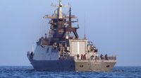 Russian Navy ship at sea.