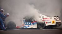 AUSTIN, TEXAS - MARCH 01: Connor Zilisch, driver of the #88 WeatherTech Chevrolet, celebrates with a burnout after winning the NASCAR Xfinity Series Focused Health 250 at Circuit of The Americas on March 01, 2025 in Austin, Texas. (Photo by James Gilbert/Getty Images)