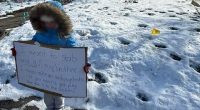 Cop makes daughter, 6, stand in snow with cruel sign as 'punishment'