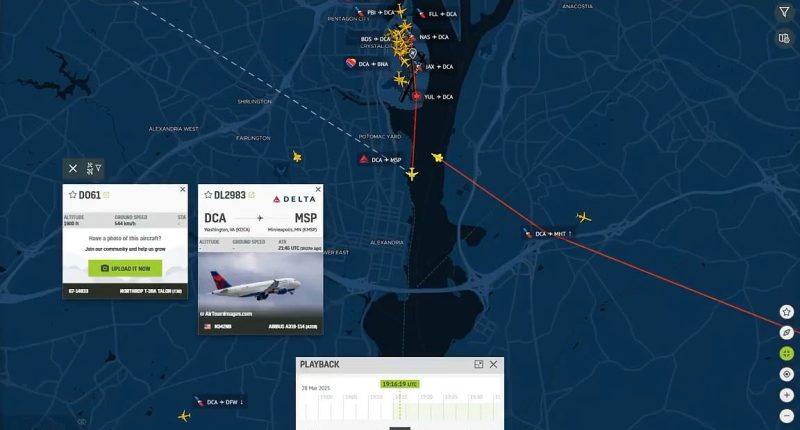 Delta flight has near miss with jet at Reagan National Airport