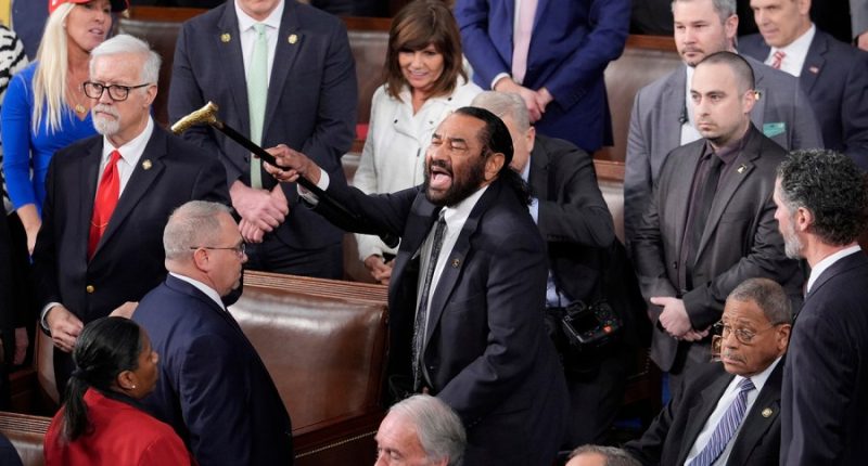 Democrat Al Green removed from House after interrupting, heckling Trump