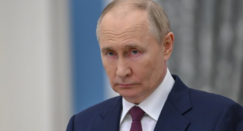 Vladimir Putin at a press conference.