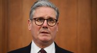 Keir Starmer, Britain's Prime Minister, at a press conference.
