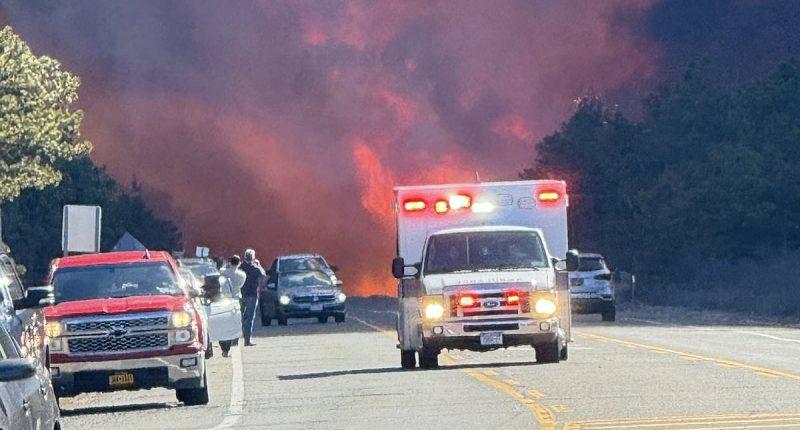 'Fast-moving' wildfire erupts in wealthy Hamptons enclave