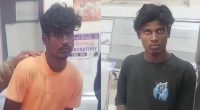 Mugshots of Sai Chetan and Mallesh, two men in custody.