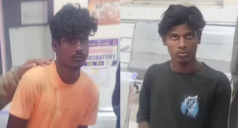 Mugshots of Sai Chetan and Mallesh, two men in custody.