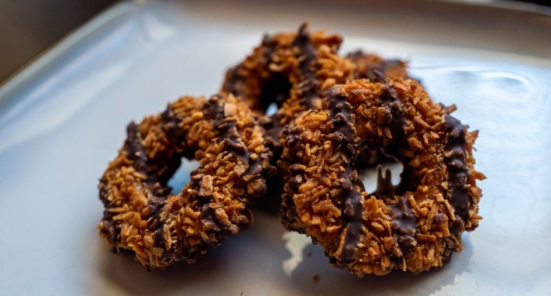 Samoas Girl Scout cookies.