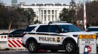 US Secret Service vehicle near the White House.