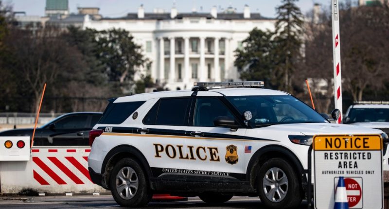 US Secret Service vehicle near the White House.