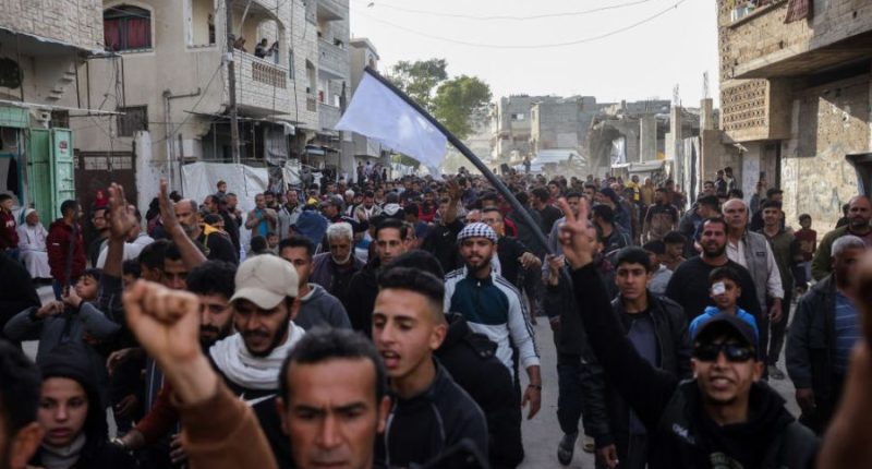 Hundreds in Gaza take to streets to protest Hamas