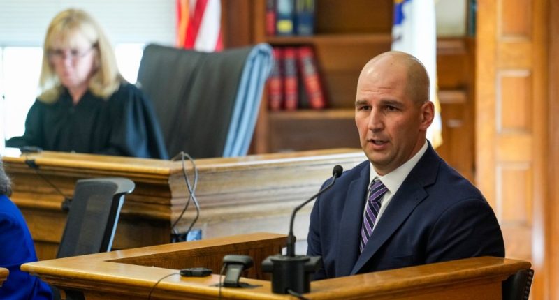 Trooper Michael Proctor testifying in court.