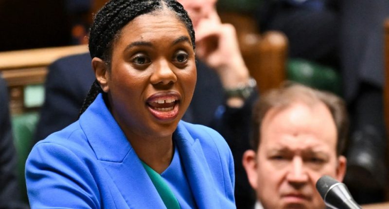 Kemi Badenoch speaking at Prime Minister's Questions in the House of Commons.