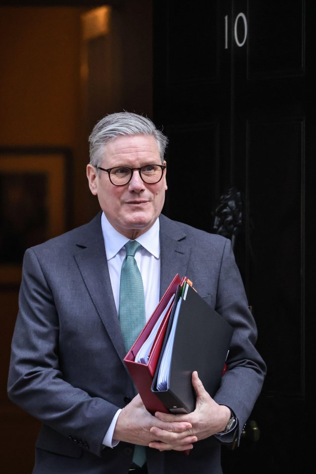Sir Keir Starmer leaving 10 Downing Street.