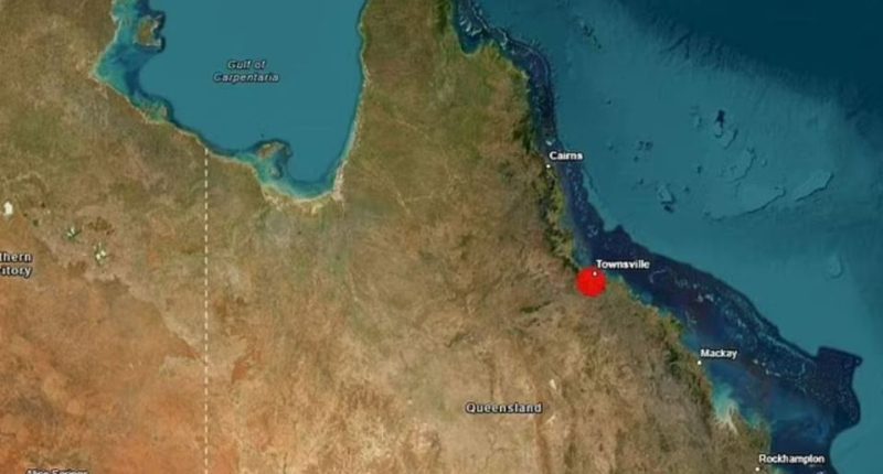 An earthquake struck near Townsville in North Queensland, Australia