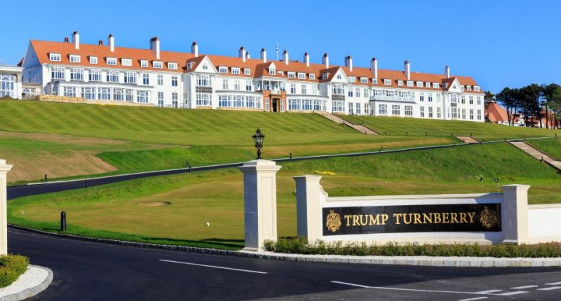 Trump Turnberry hotel entrance.