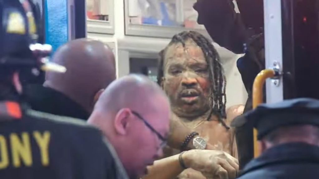 Man set on fire in Times Square as police hunt for arsonist