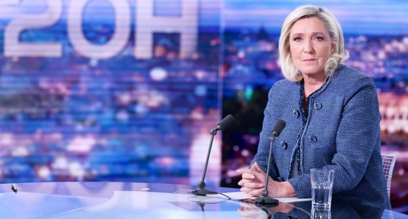 Marine Le Pen in a television interview.
