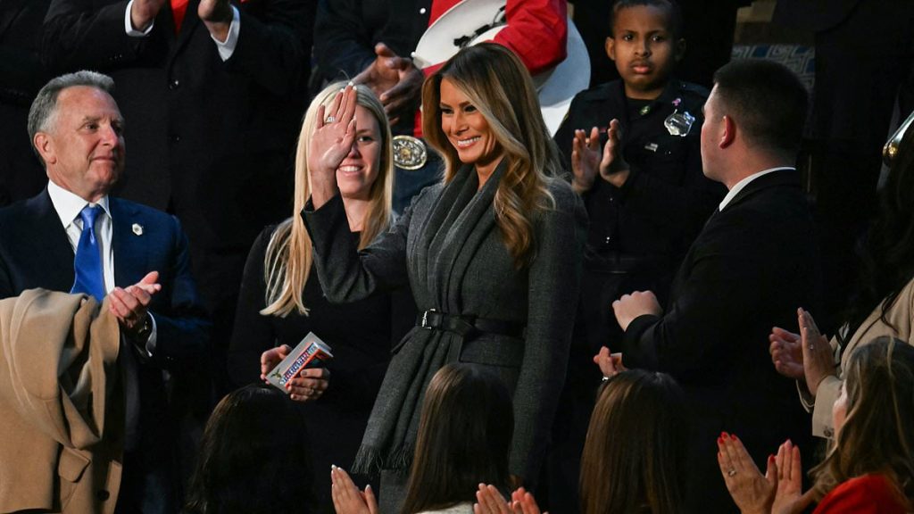 Melania stuns as she enters Capitol for Trump's big political night