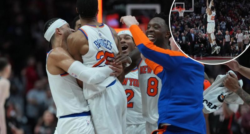 Mikal Bridges saves Knicks with OT buzzer-beater vs. Trail Blazers
