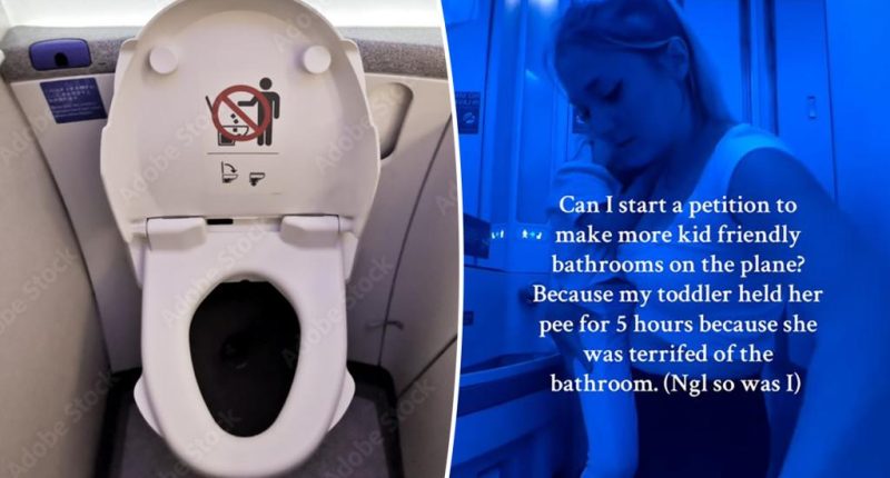 Mom bashed over entitled plea for 'kid-friendly' airplane bathrooms