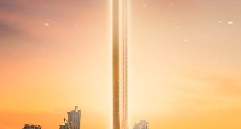 Illustration of the Sienna Tower, a 500-meter-tall residential building named after Ayrton Senna.