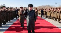 Kim Jong Un at the Kang Kon Military Academy.