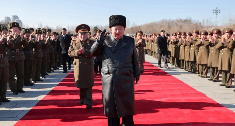Kim Jong Un at the Kang Kon Military Academy.