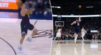 Nuggets' Nikola Jokic hits surreal one-handed shot at halftime buzzer