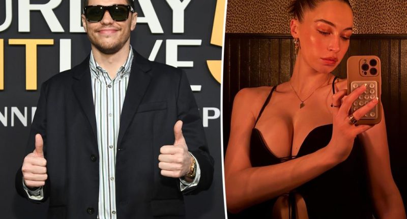 Pete Davidson and his new girlfriend can't keep their hands off each other during romantic beach vacation