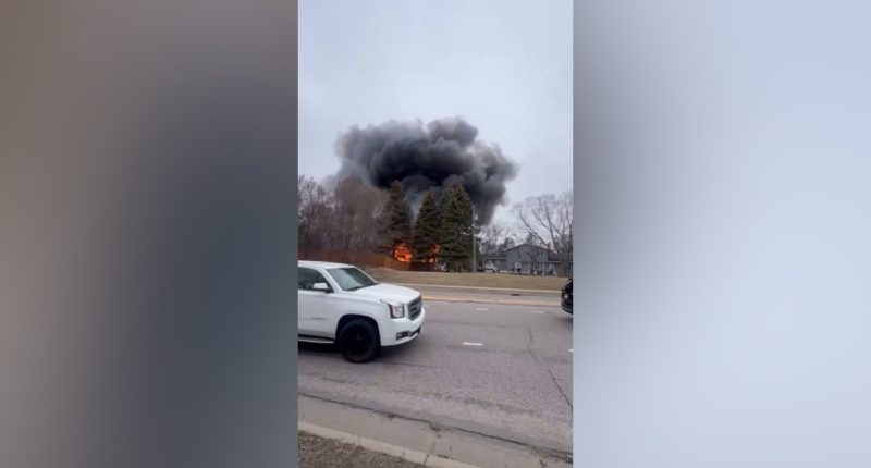 Plane crash near Minneapolis sends home up in flames