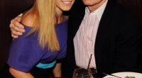 Kendra Wilkinson and Hugh Hefner at a birthday dinner.
