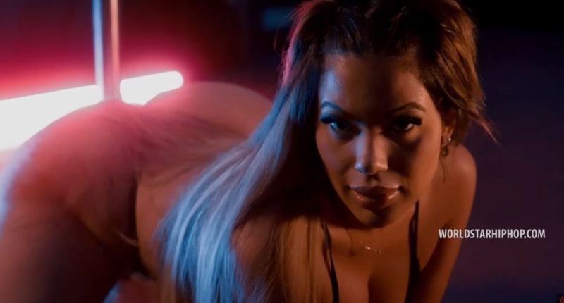 NYPD officer Melissa Mercado pole dancing in a music video.