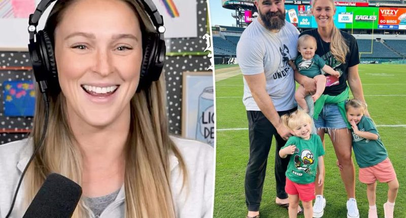 Pregnant Kylie Kelce hints at due date for fourth baby girl