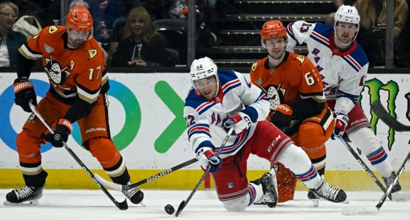 Rangers blow two-goal lead in crushing overtime loss to Ducks