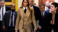 Melania Trump walking through the Capitol.