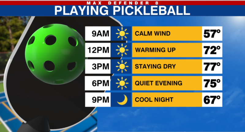 Sunny, mostly dry and comfortable through Saturday