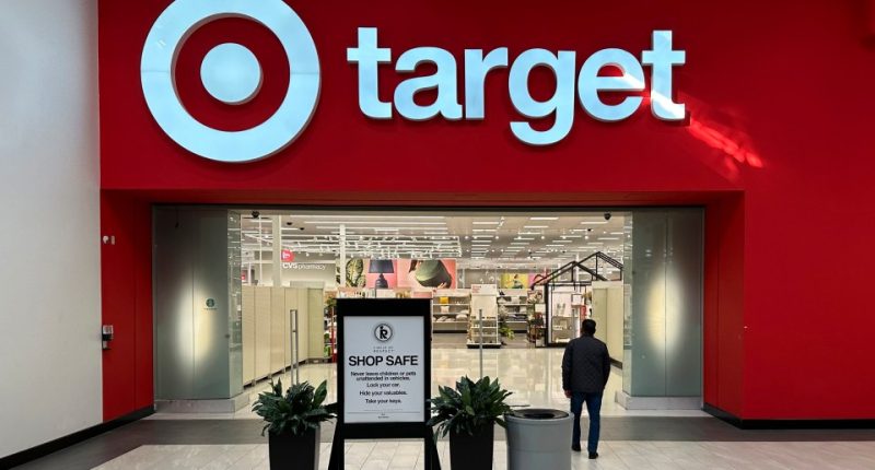 Person entering a Target store.