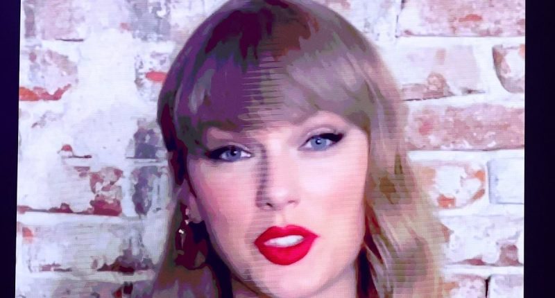 Taylor Swift fans convinced Travis Kelce filmed her iHeartRadio speech