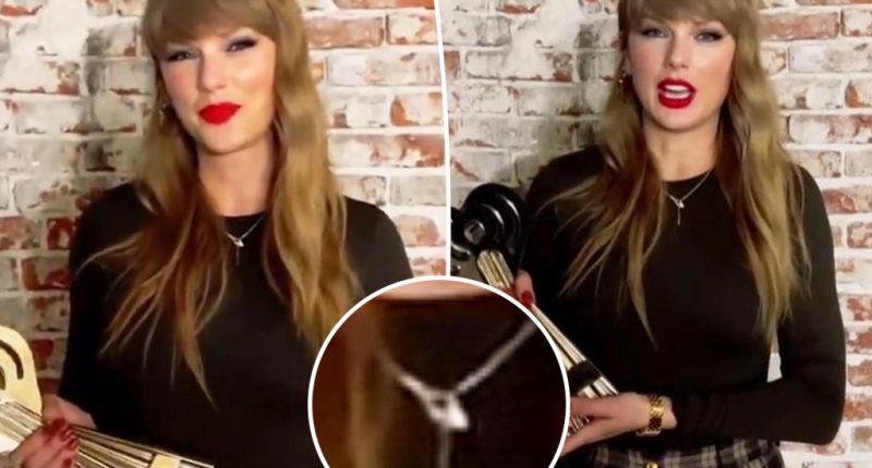 Taylor Swift wears 'Reputation'-coded snake necklace during iHeartRadio Music Awards 2025