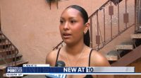 Tenant interviewed about living without power near toxic debris.