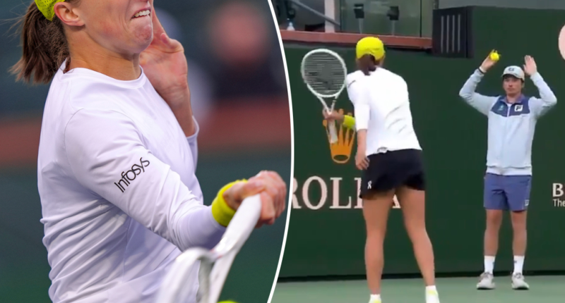 Tennis star Iga Swiatek slammed for smashing ball at ball kid during meltdown