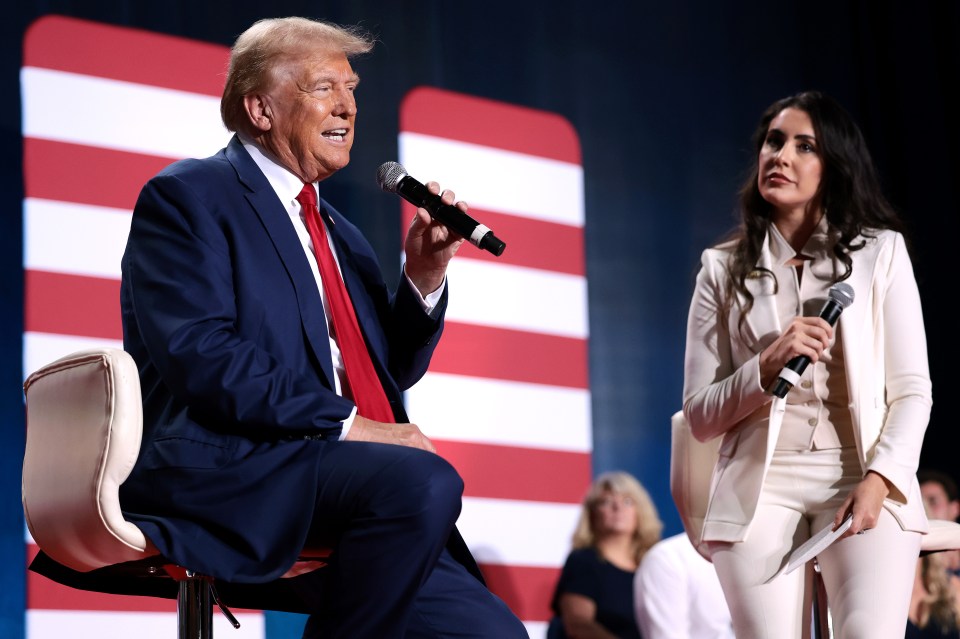 Donald Trump at a town hall meeting.